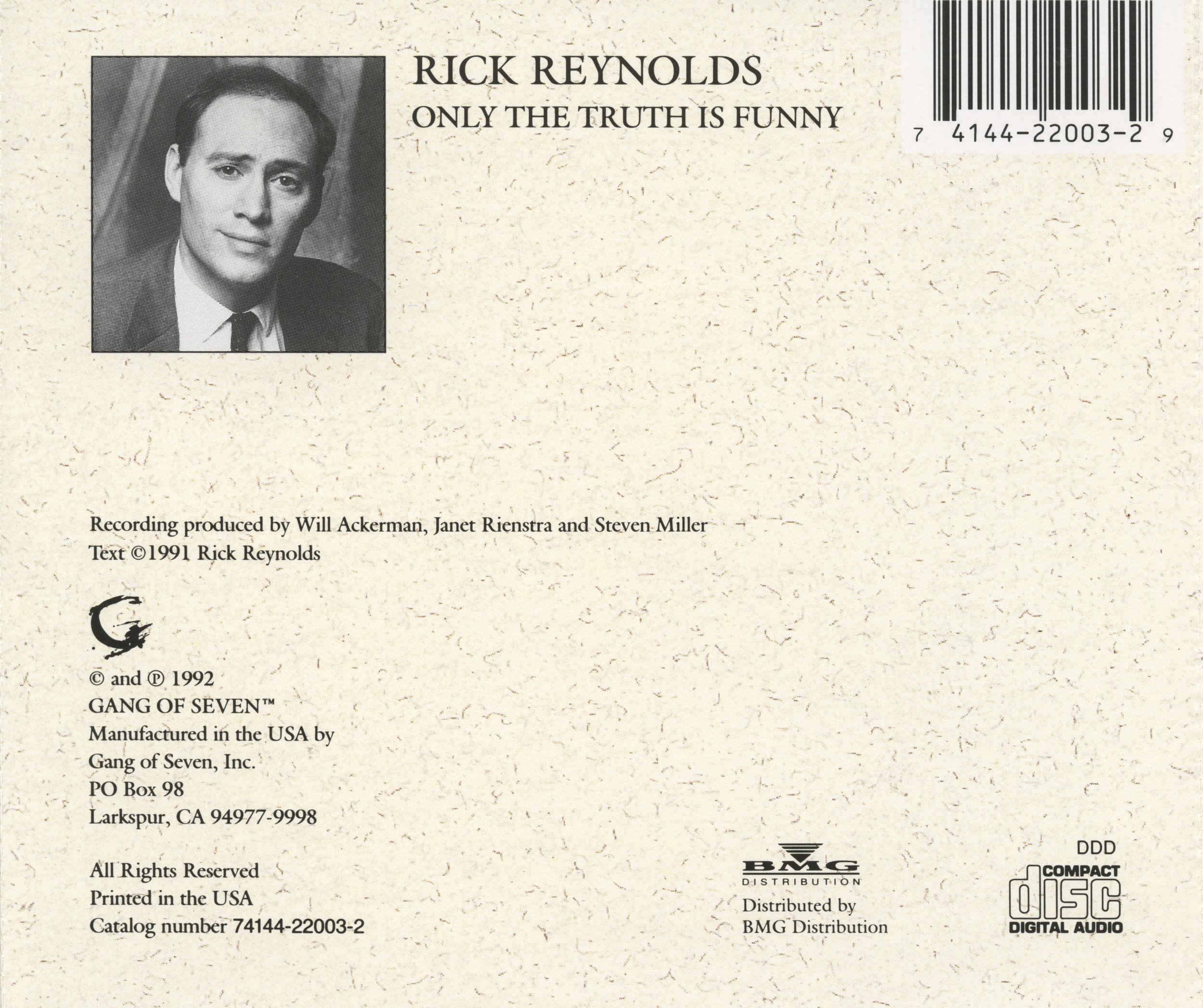 Gang of 7 - Spalding Gray MONSTER IN A BOX - 2 CD's or Cassette